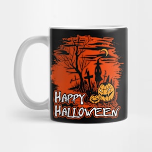 Happy Halloween Witch And Pumpkins Mug